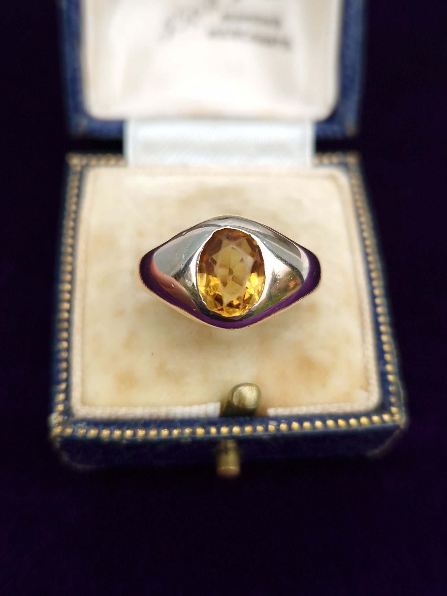 Antique Citrine 9ct Rose Gold Ring