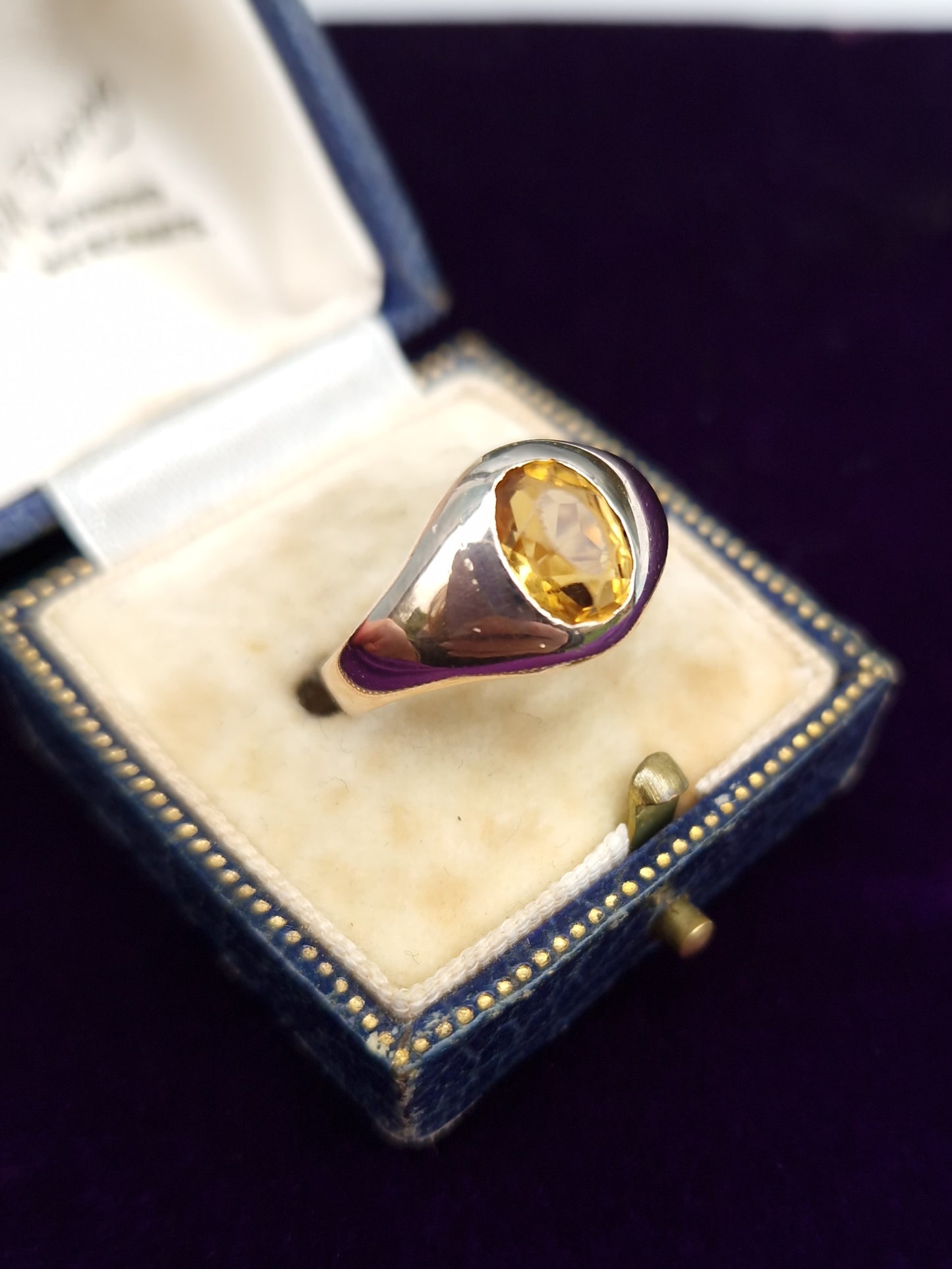 Antique Citrine 9ct Rose Gold Ring