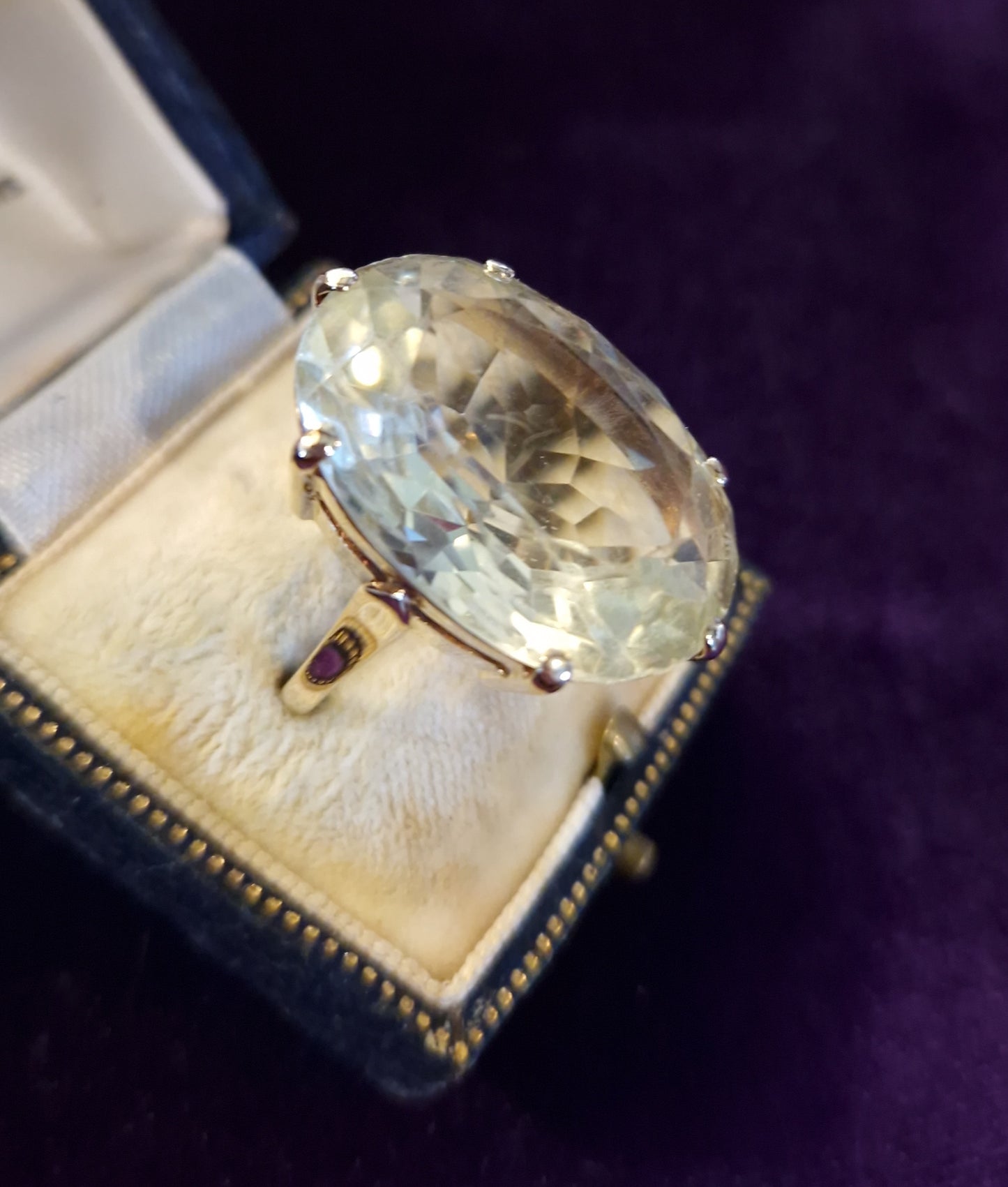 Vintage Citrine 9ct Gold Cocktail Ring