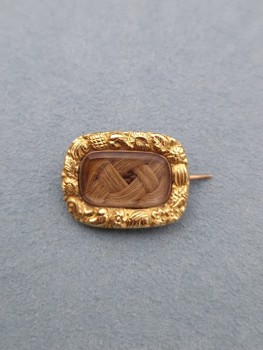 Antique 18ct Georgian Mourning Brooch