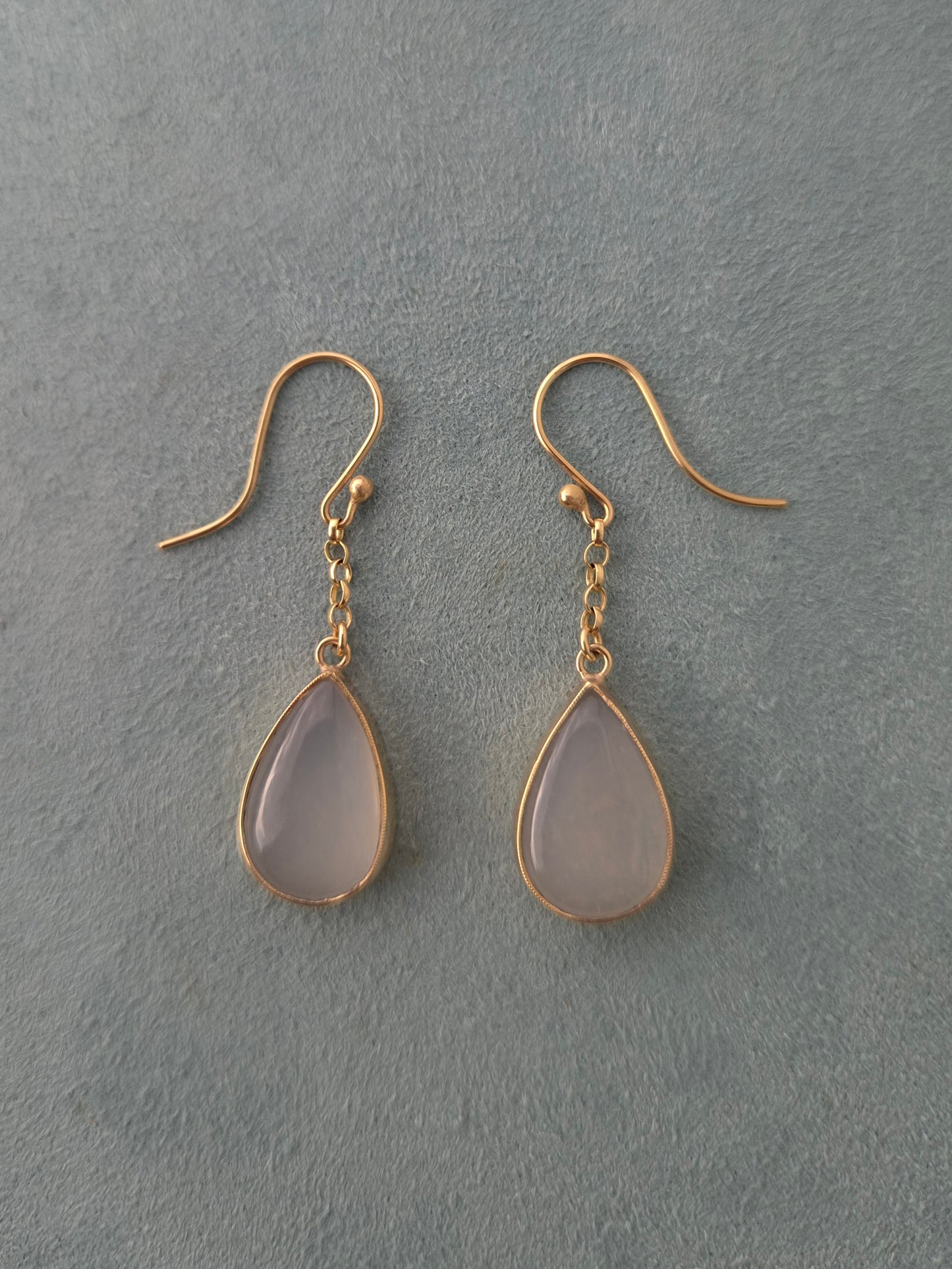 Vintage 9ct Gold Moonstone Necklace & Earring set
