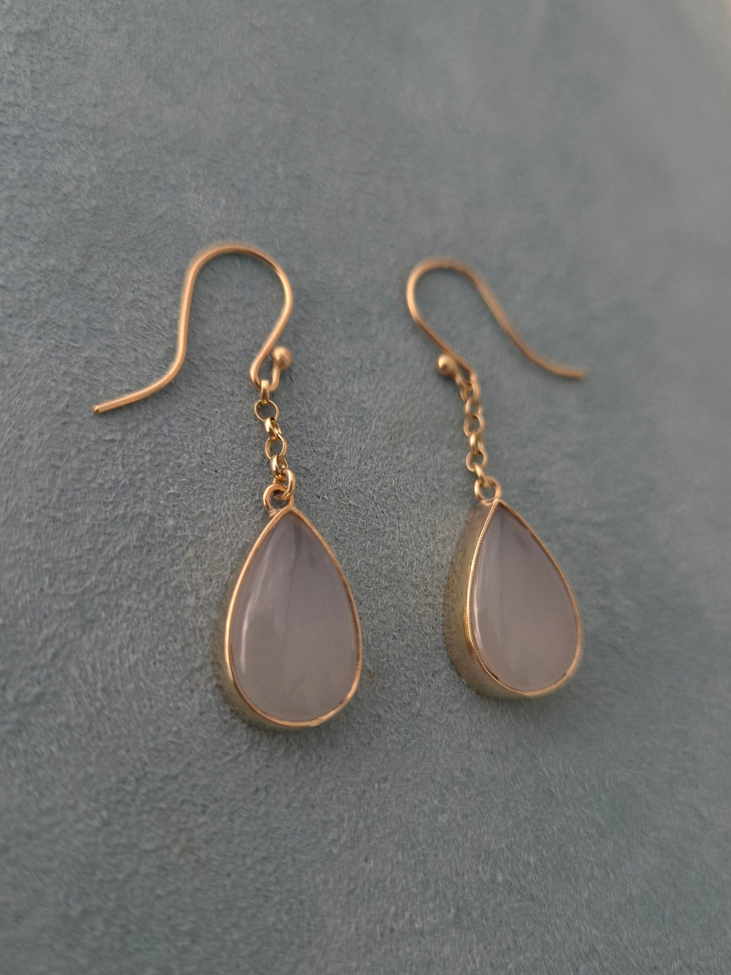 Vintage 9ct Gold Moonstone Necklace & Earring set
