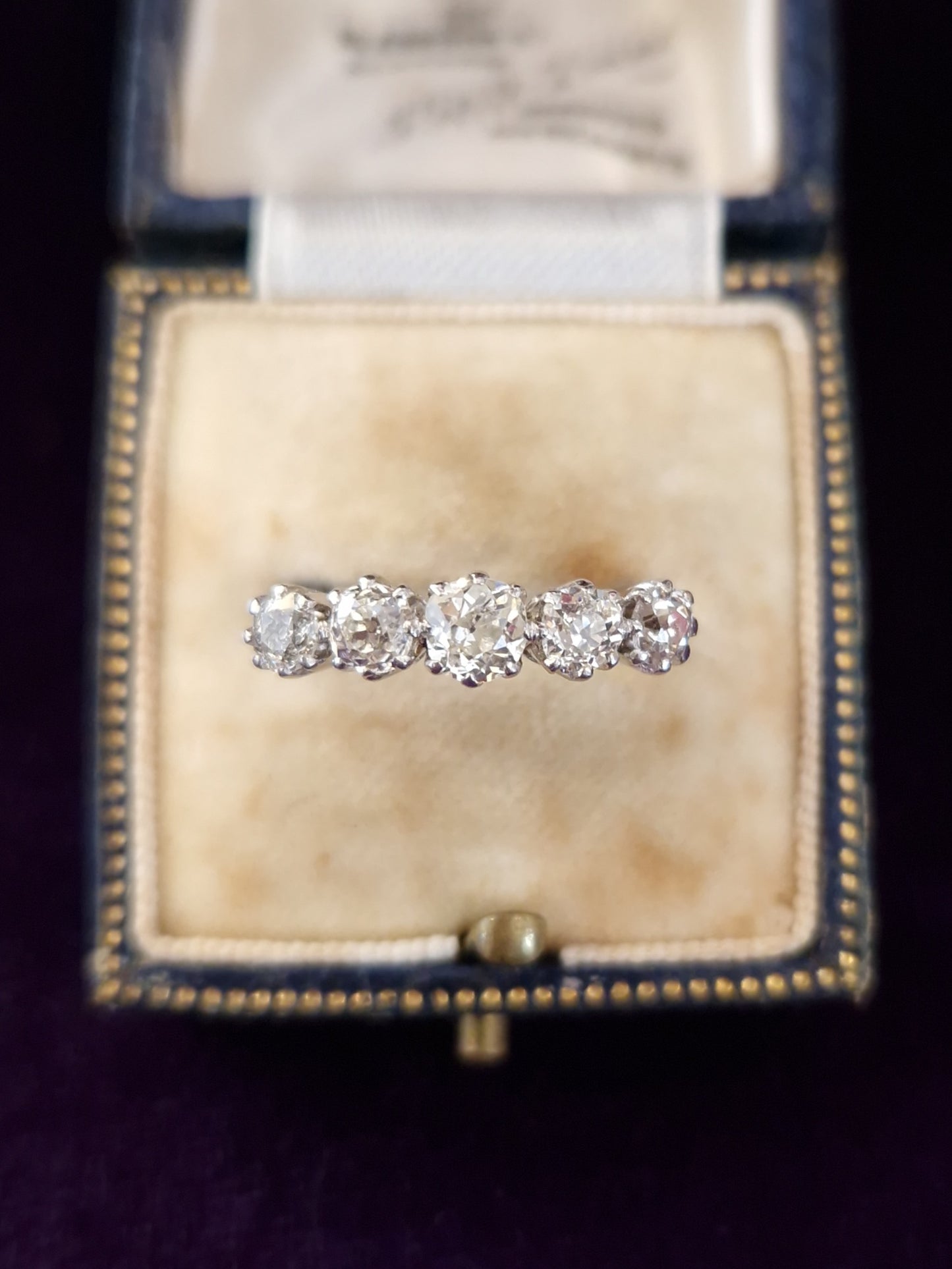 Antique Victorian 1.26ct Diamond Platinum Ring