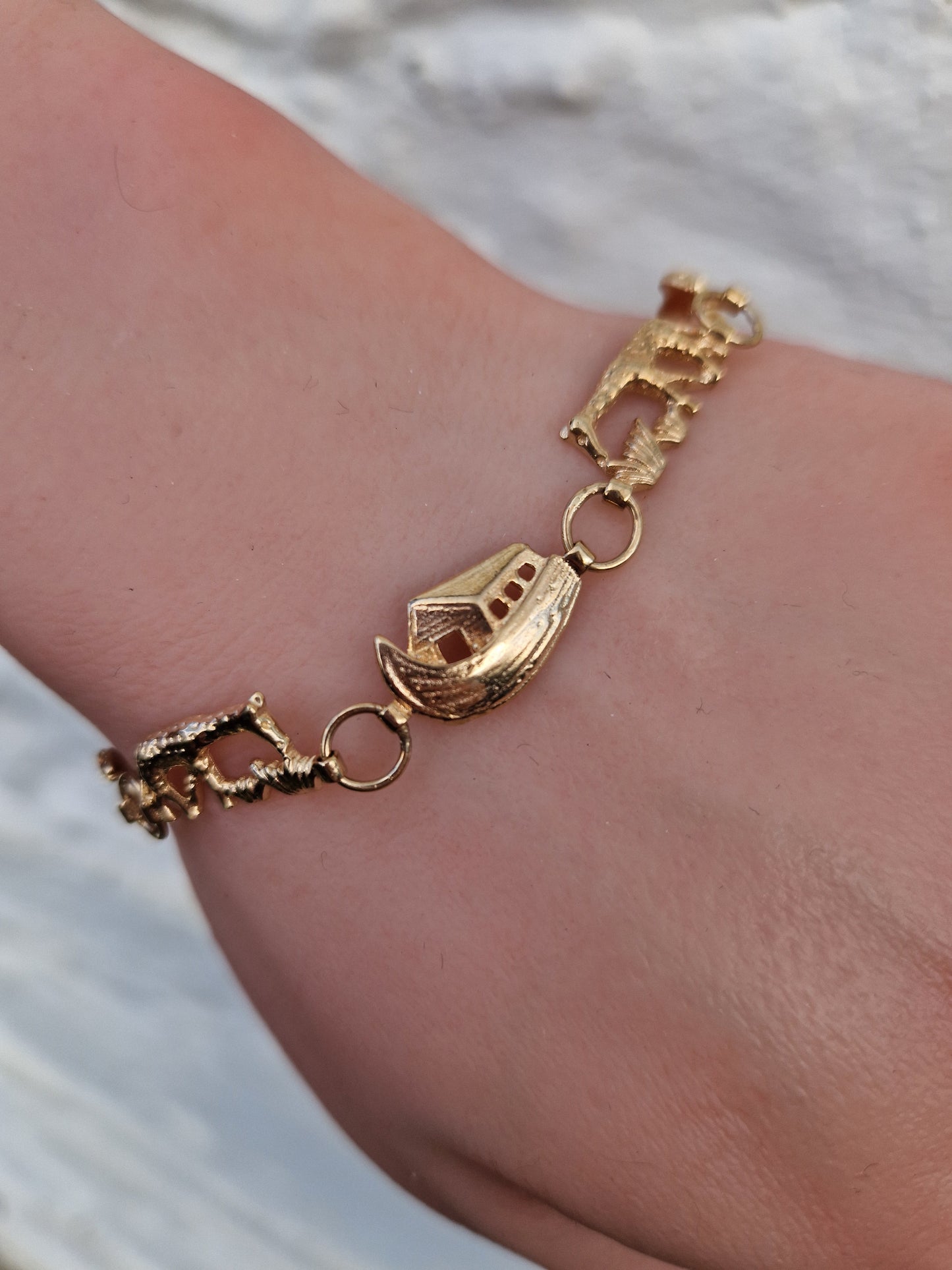 Vintage Noah's Arc Bracelet 9ct Gold
