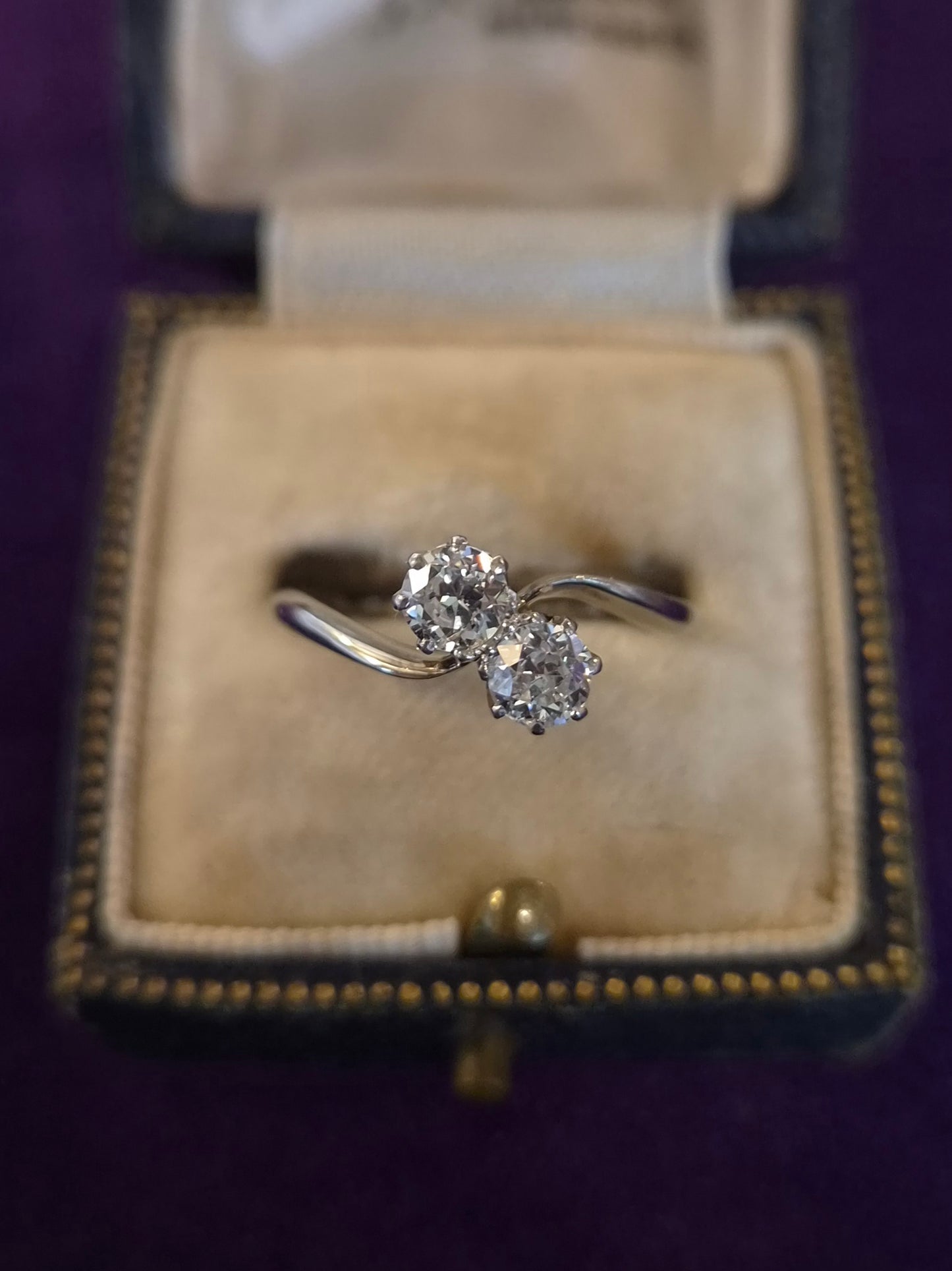 Art Deco 'Toi et Moi' Diamond Ring 0.50ct Platinum 18ct Gold
