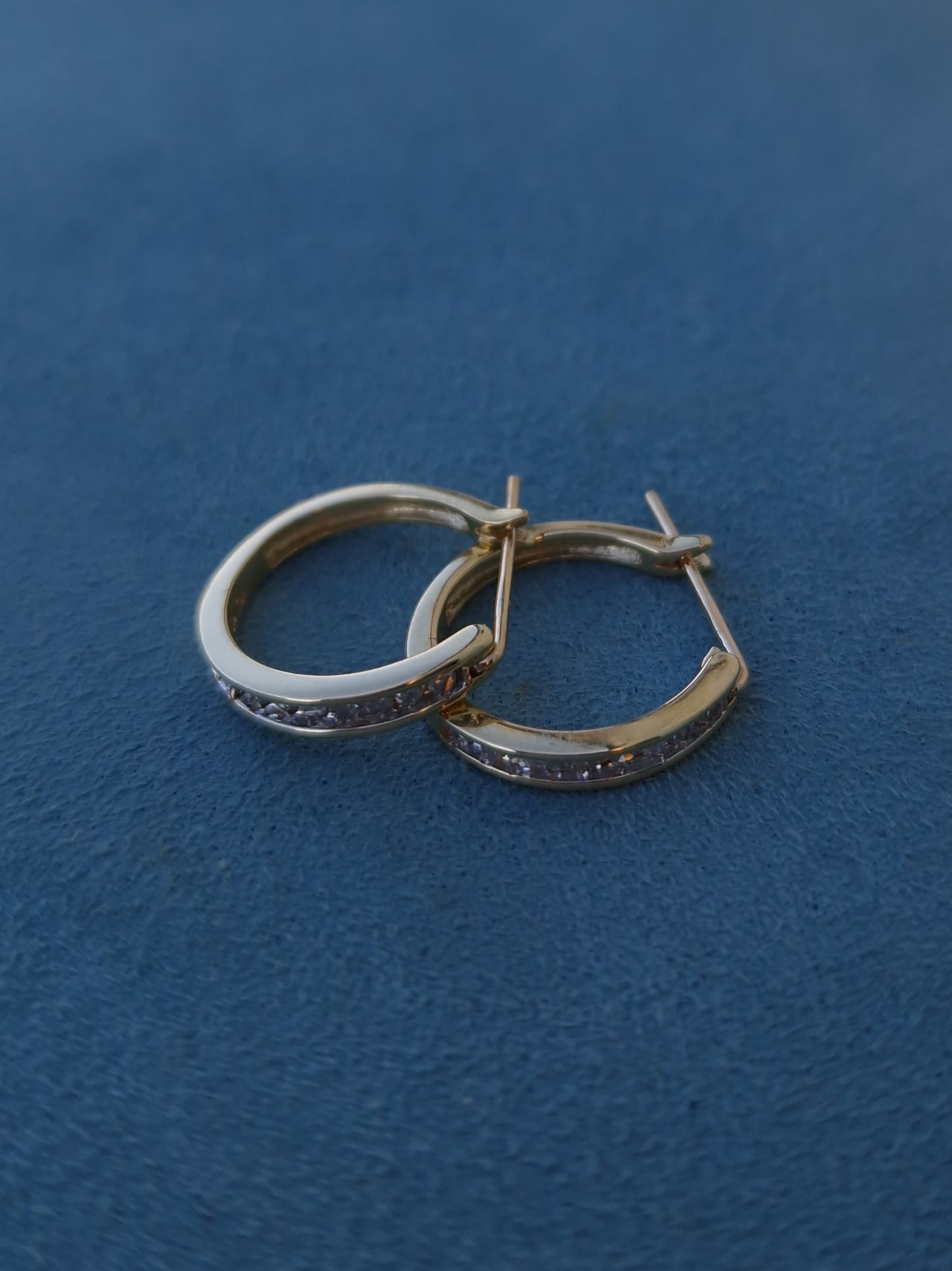 Pre-loved Diamond Hoop Earrings 9ct Gold 0.15ct