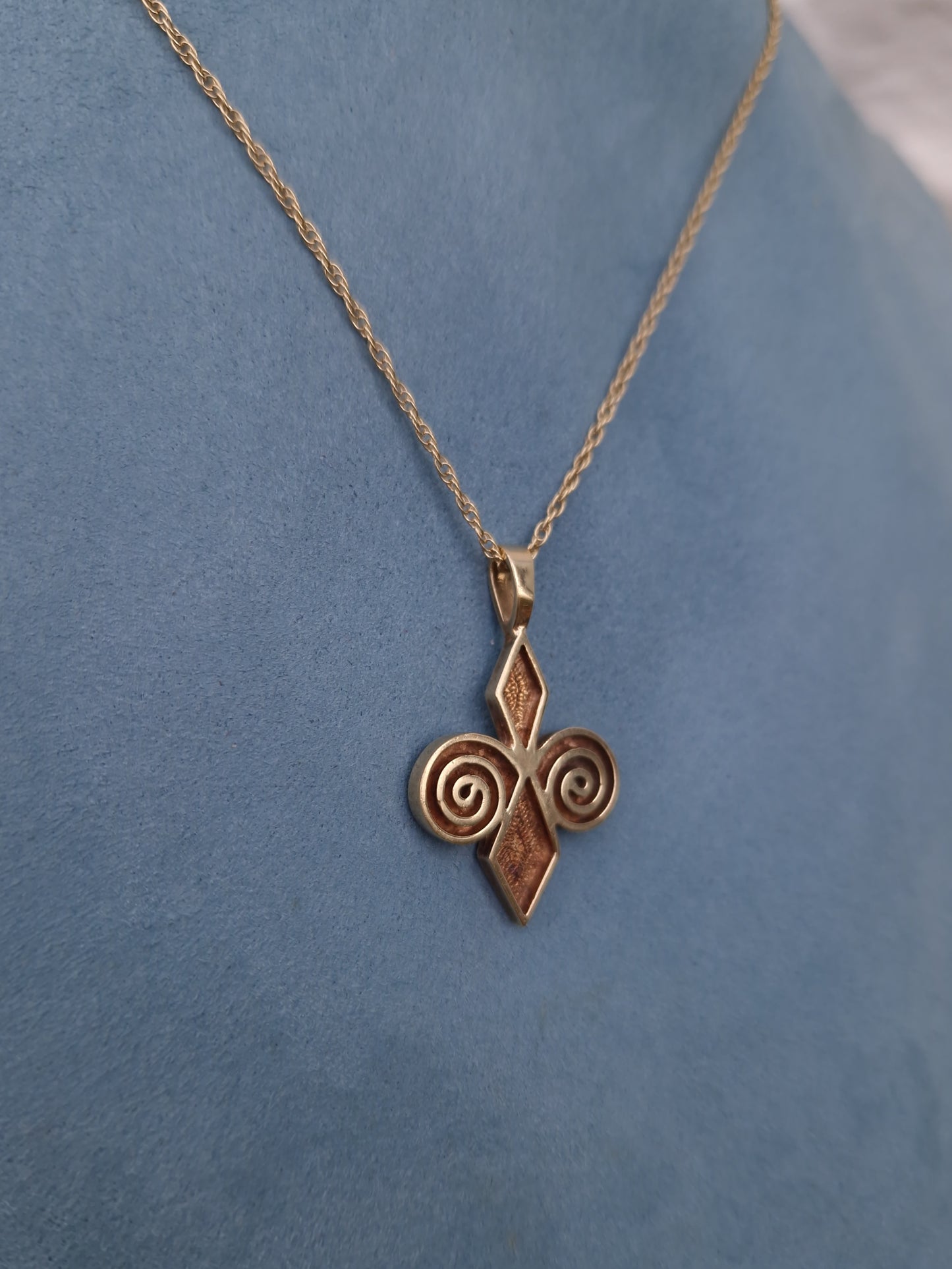 Vintage Ortak Pendant Necklace 9ct Gold