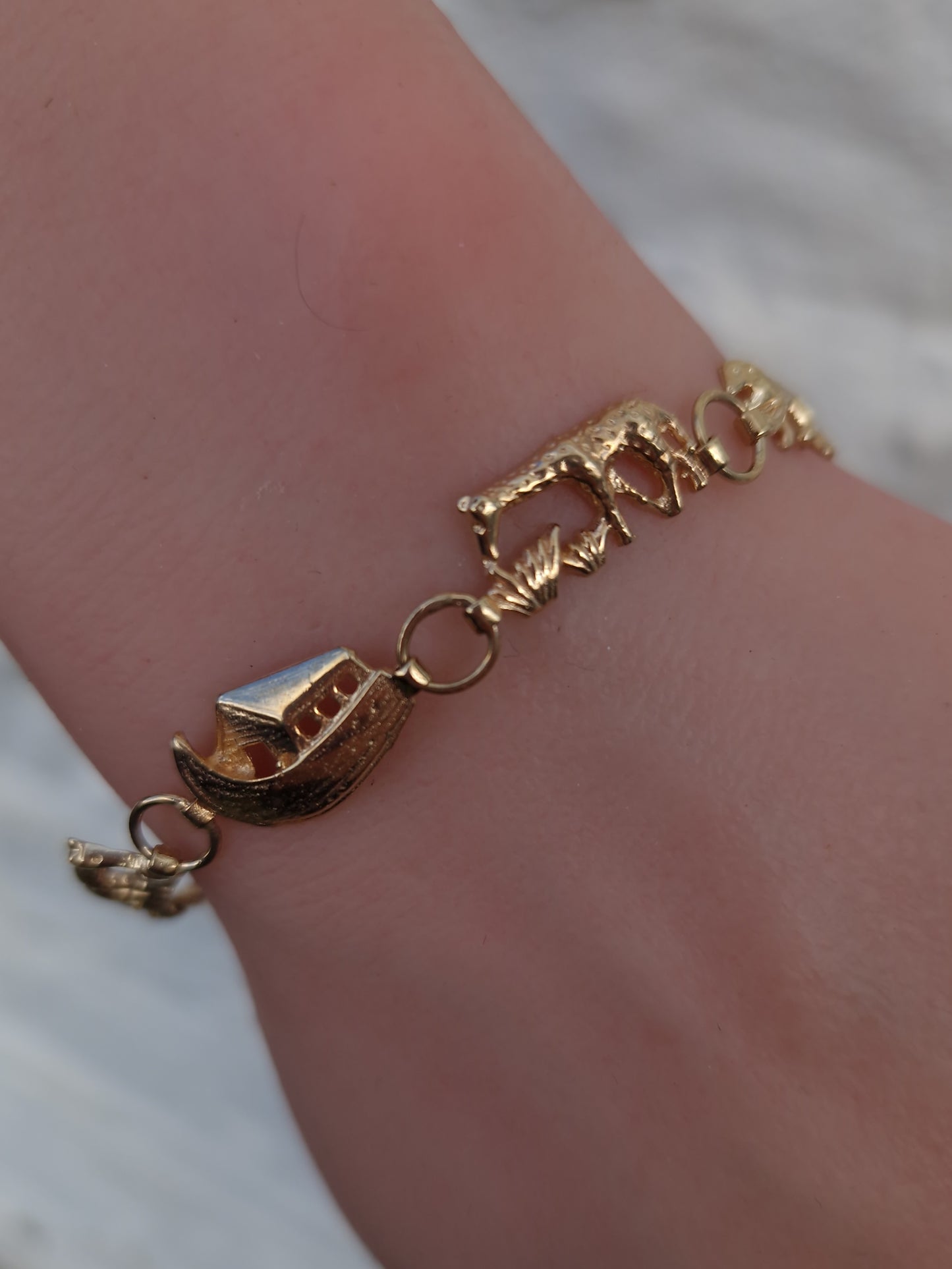 Vintage Noah's Arc Bracelet 9ct Gold