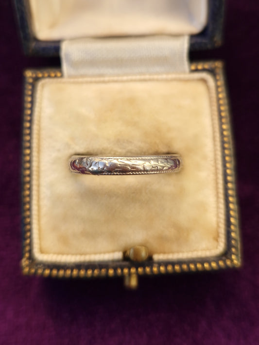 Art Deco Platinum Wedding Ring