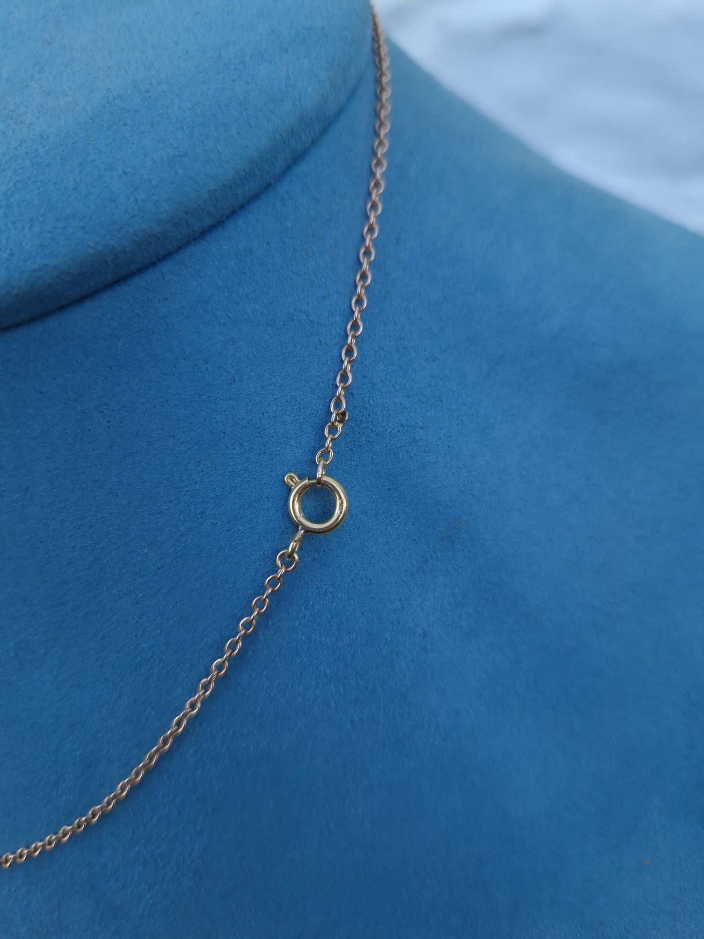 Antique Glass Bead 9ct Gold Necklace