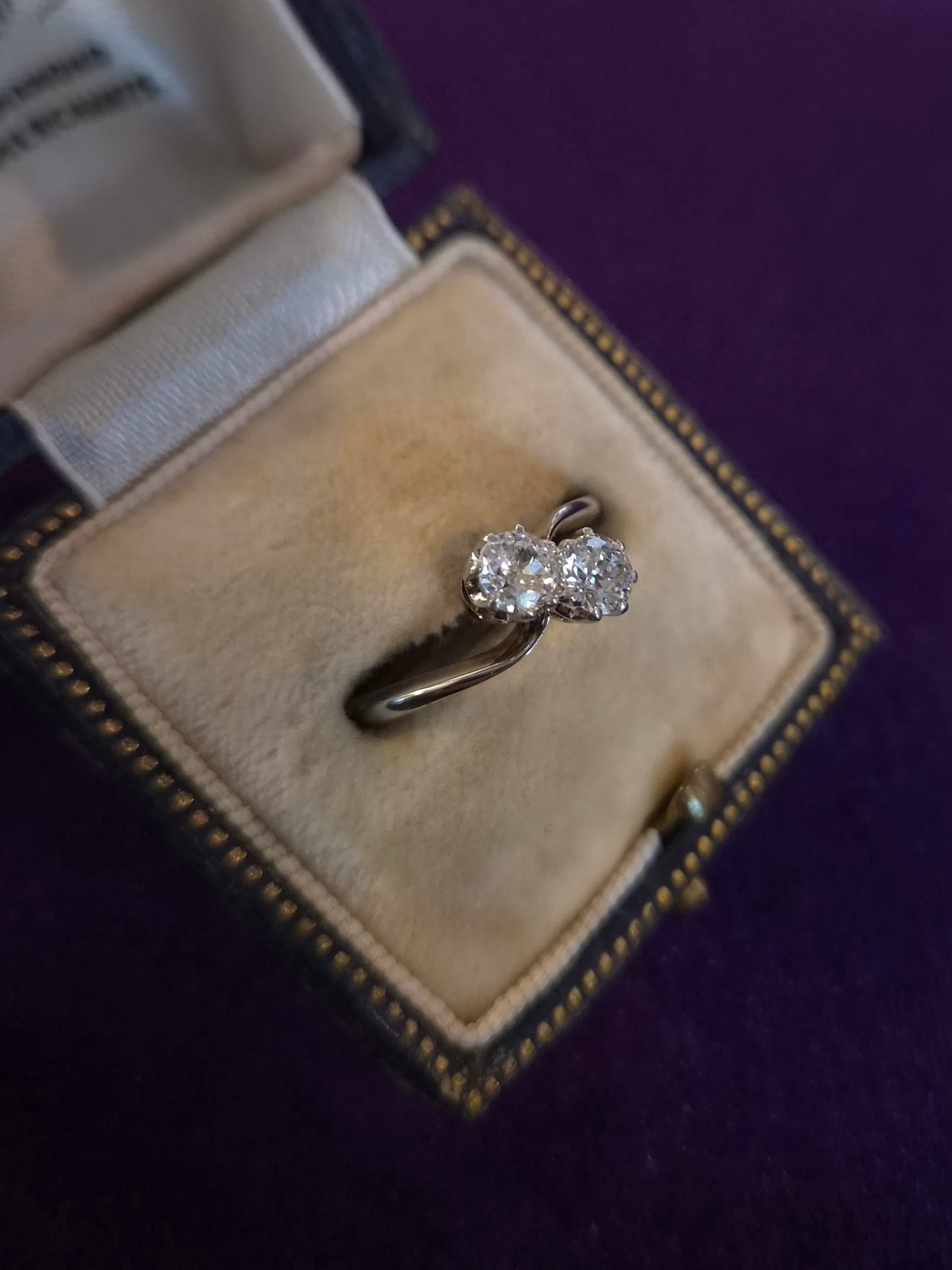 Art Deco 'Toi et Moi' Diamond Ring 0.50ct Platinum 18ct Gold