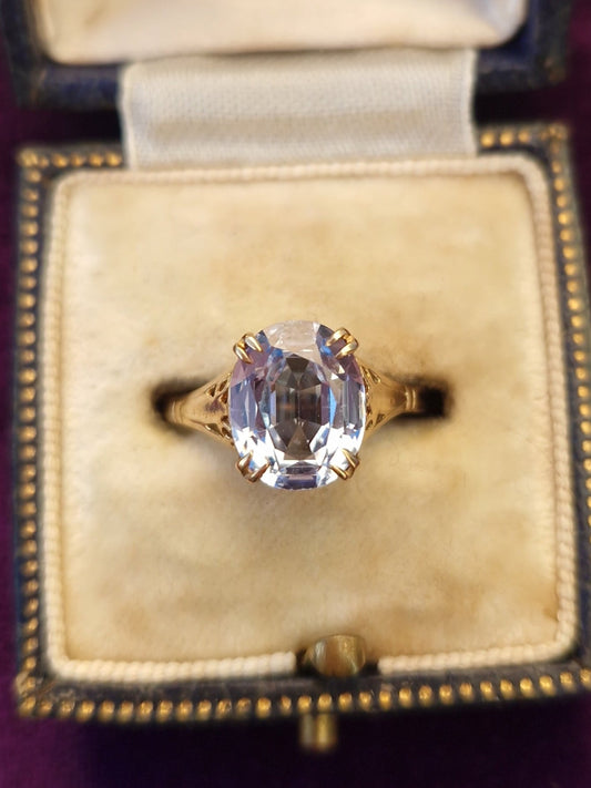 Art Deco Spinel 9ct Gold Ring