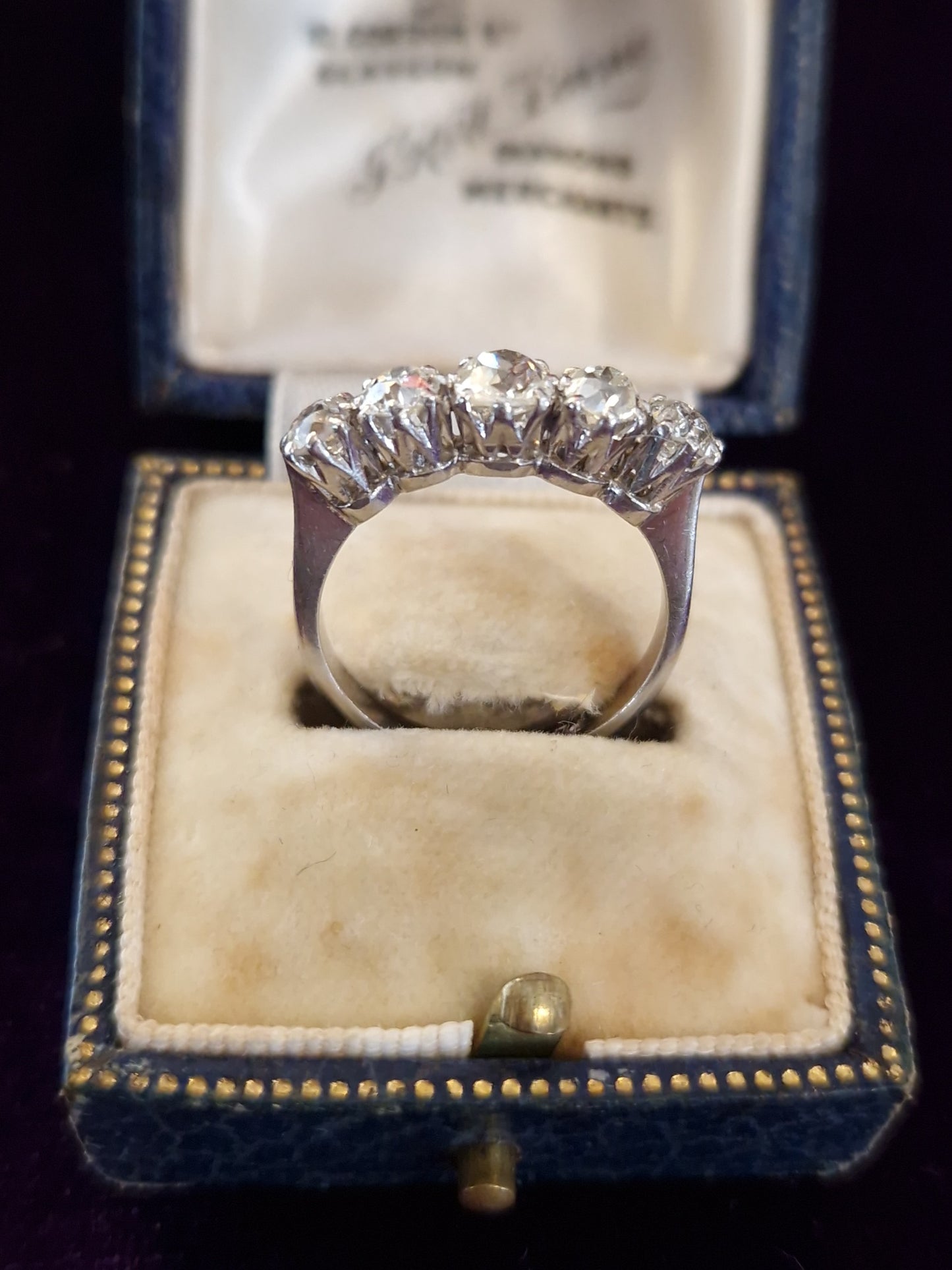 Antique Victorian 1.26ct Diamond Platinum Ring