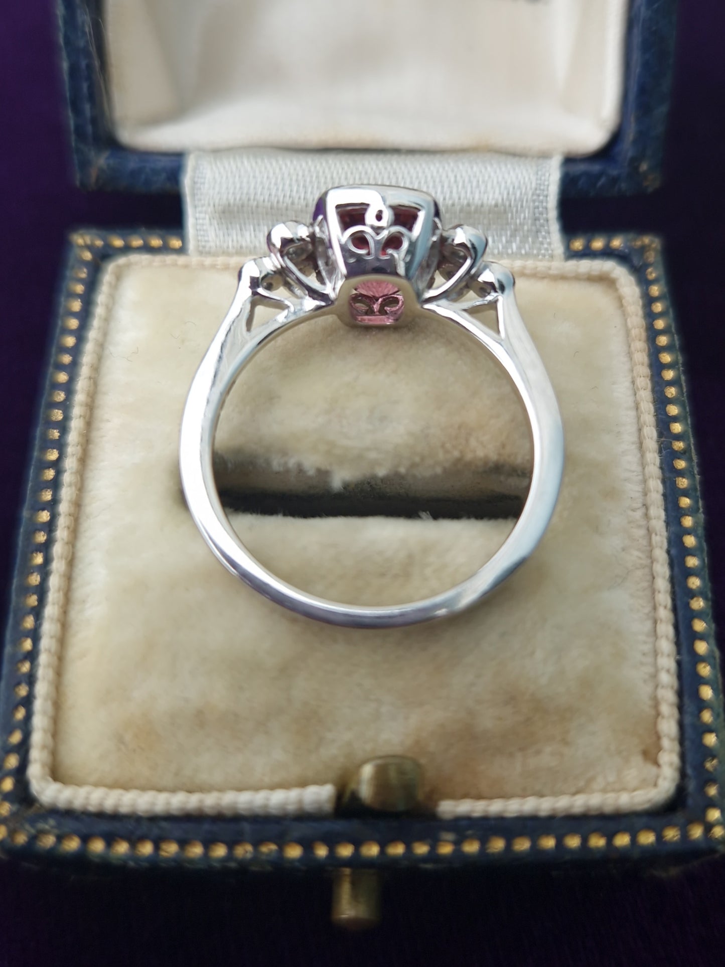 Pre-loved Pink Tourmaline Diamond 18ct White Gold Ring