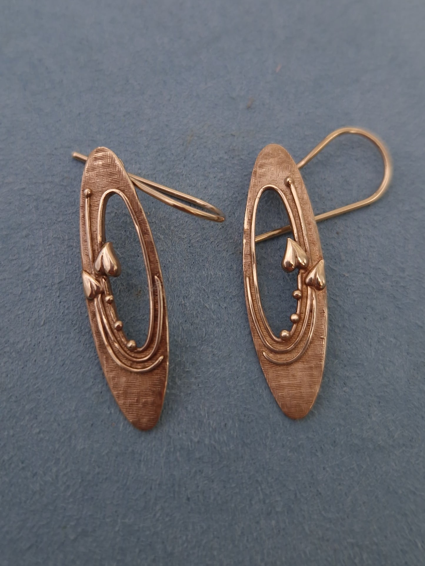 Vintage Ola Gorie 9ct Gold Drop Earrings