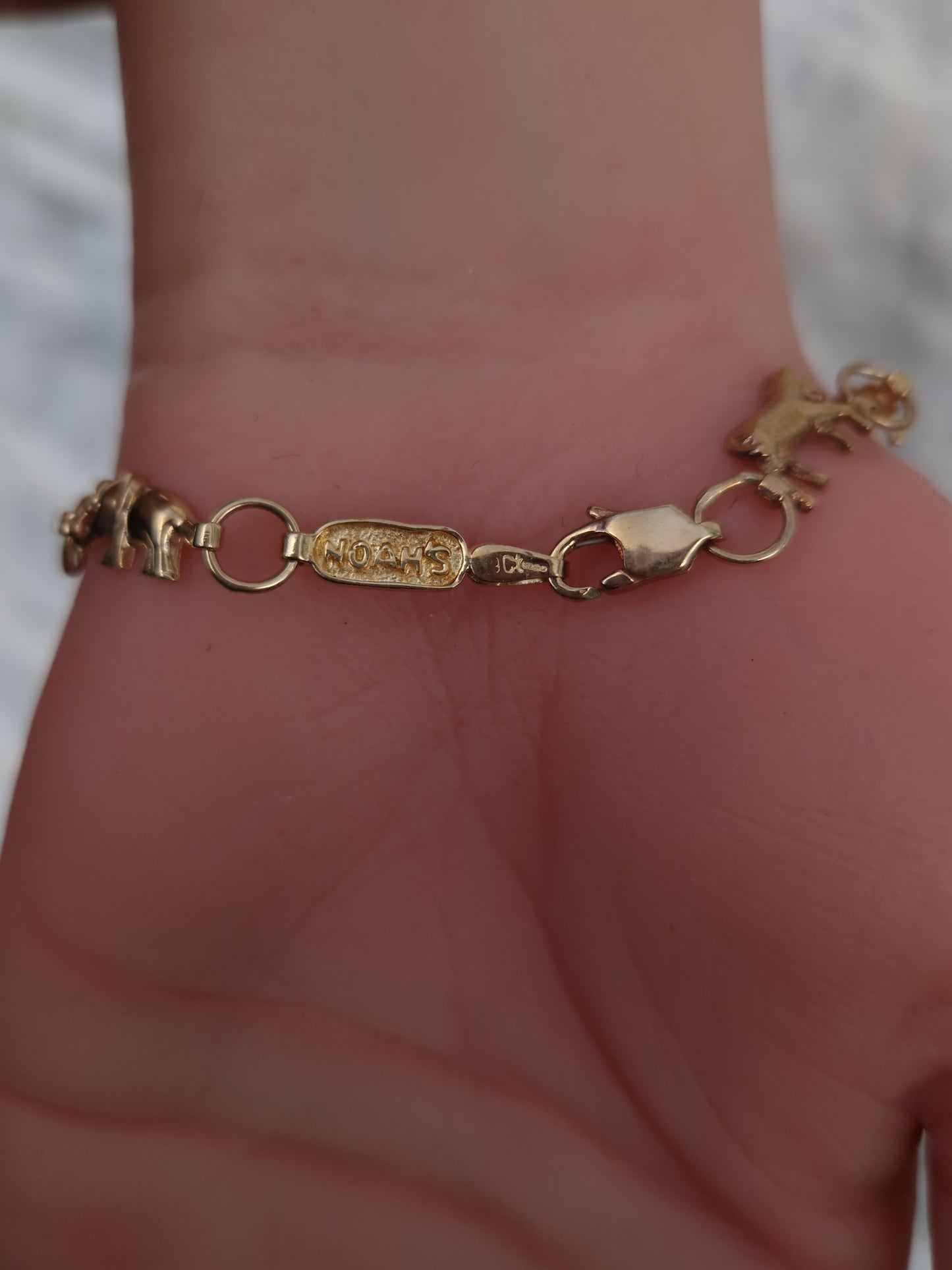 Vintage Noah's Arc Bracelet 9ct Gold