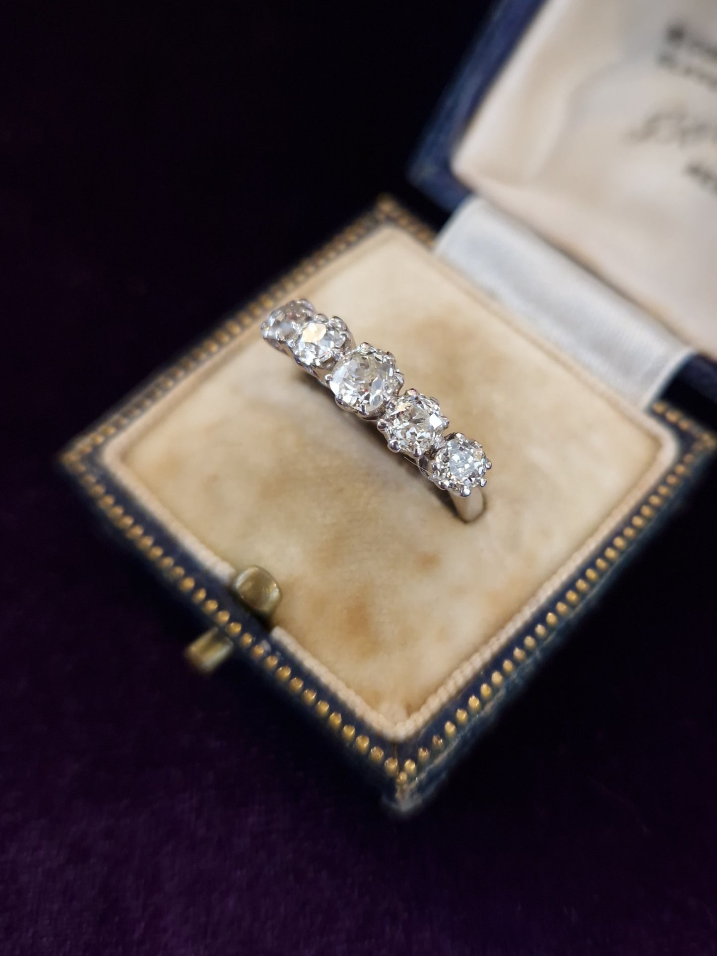 Antique Victorian 1.26ct Diamond Platinum Ring