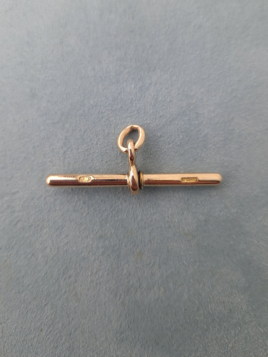 Antique T-Bar Pendant 9ct Gold
