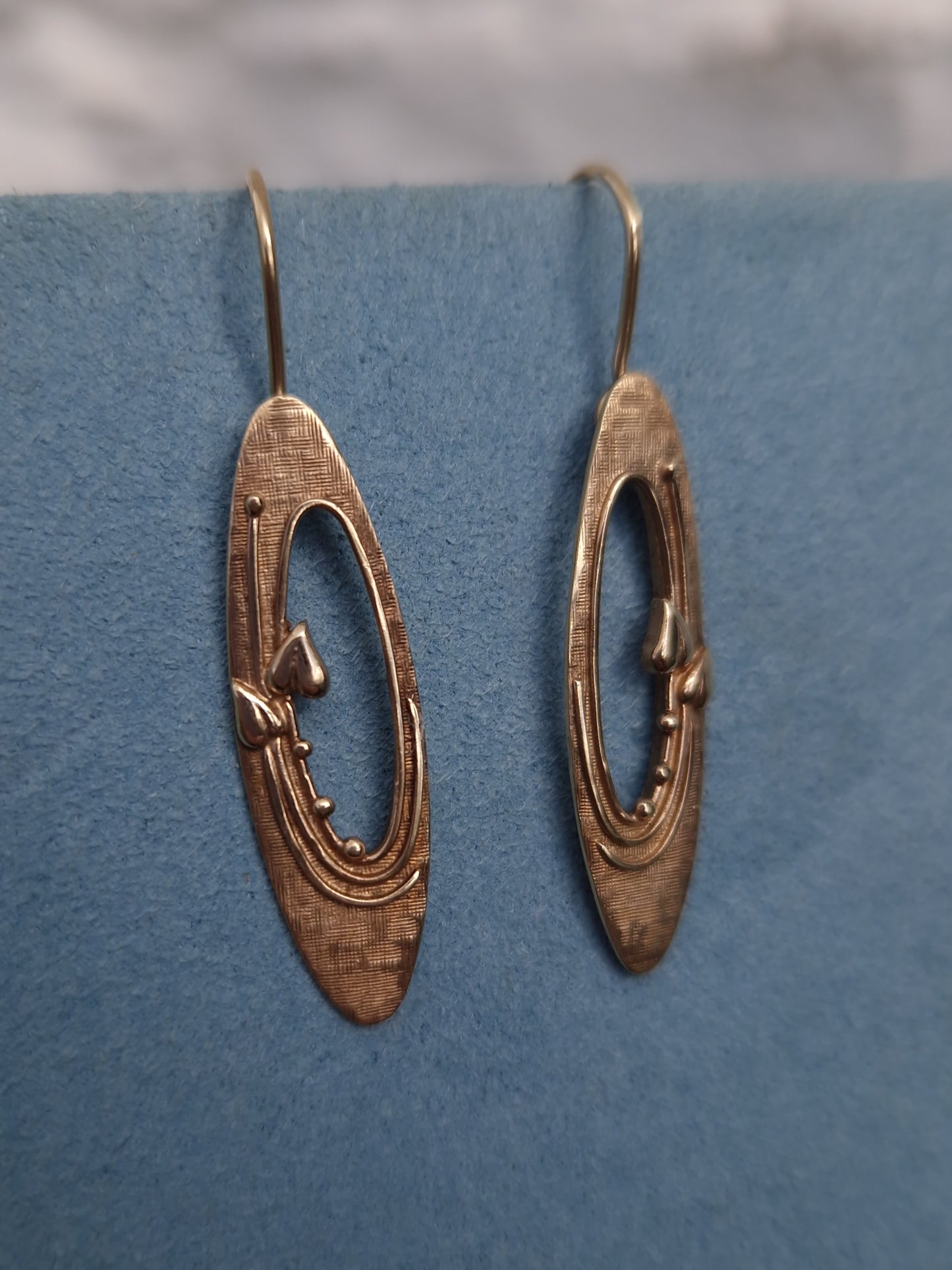 Vintage Ola Gorie 9ct Gold Drop Earrings