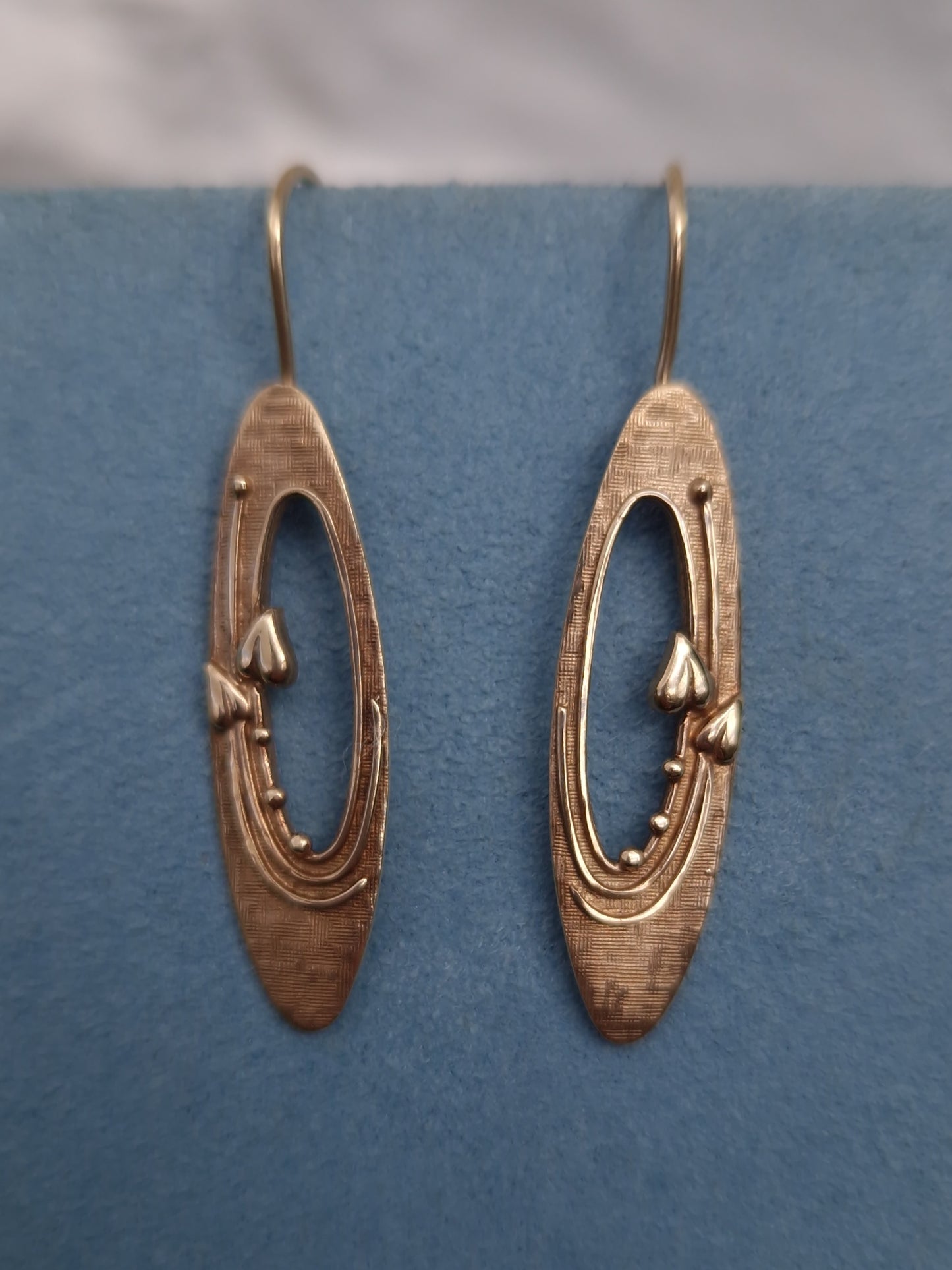 Vintage Ola Gorie 9ct Gold Drop Earrings