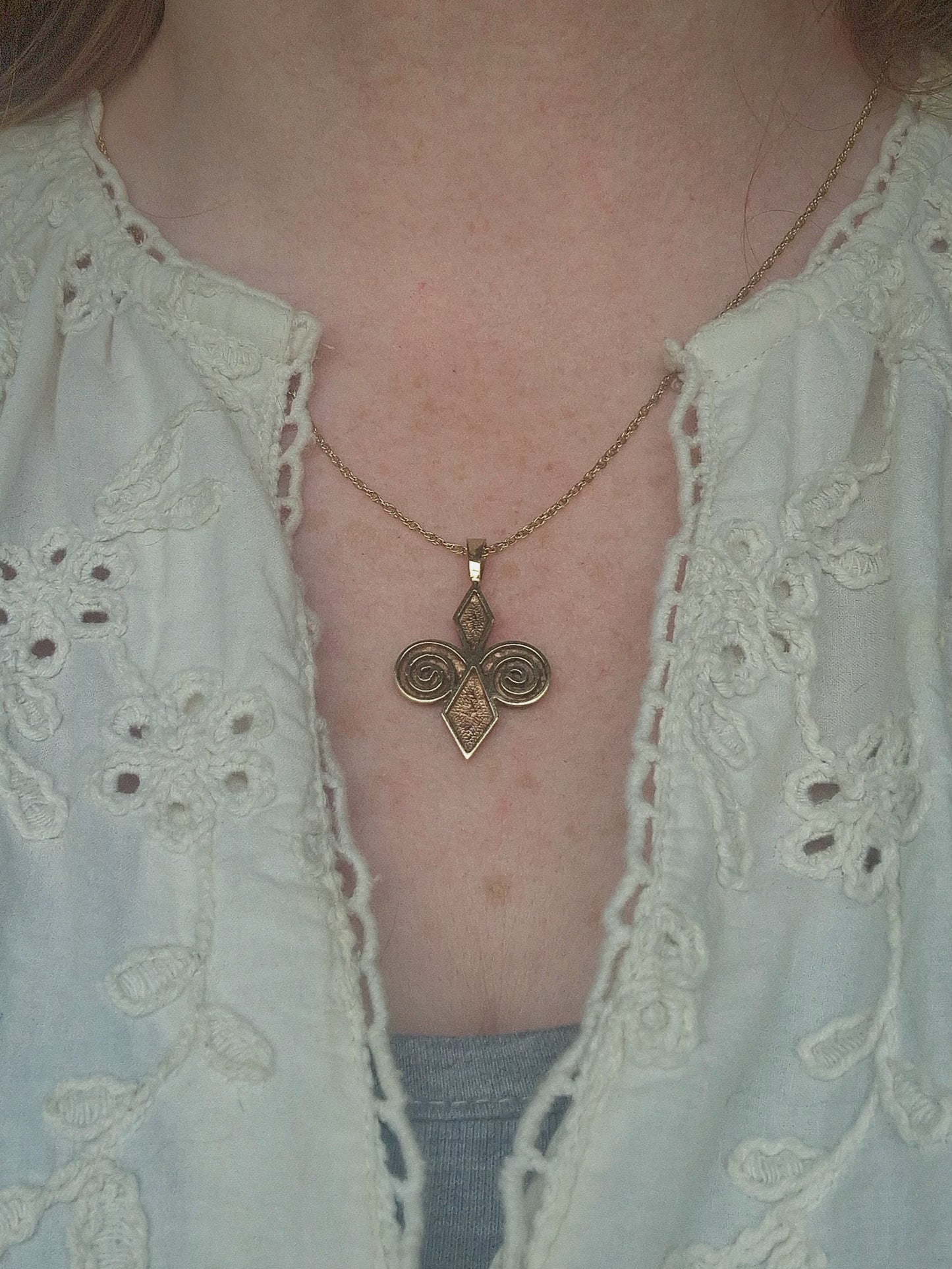 Vintage Ortak Pendant Necklace 9ct Gold