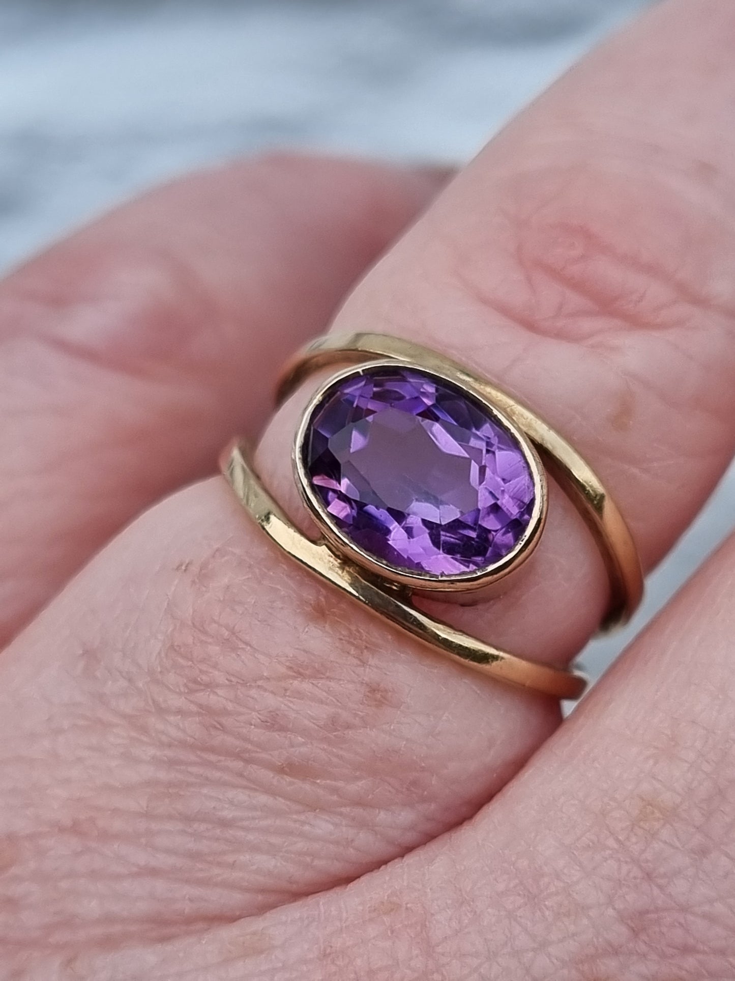 Vintage Amethyst 9ct Gold Ring