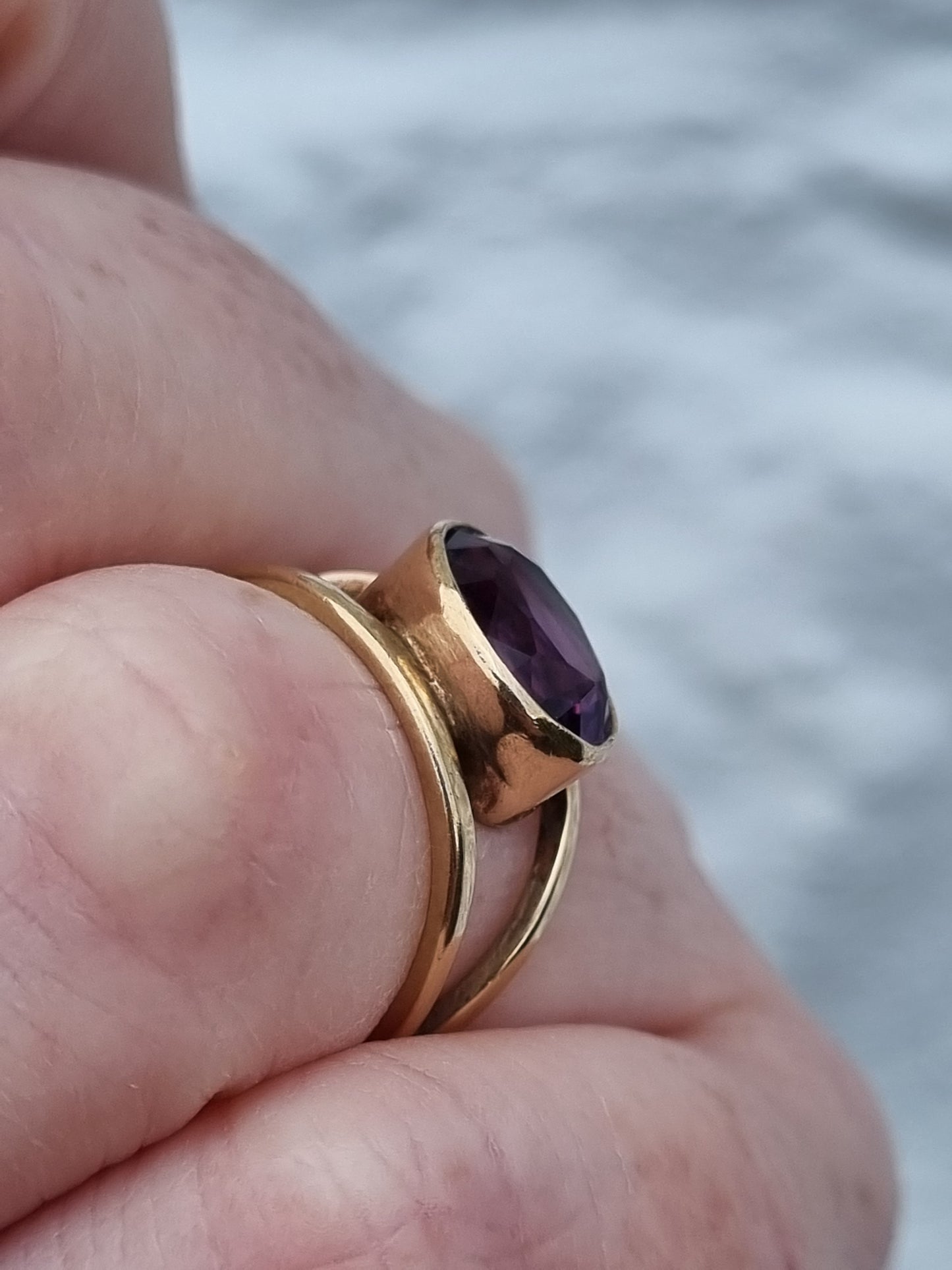 Vintage Amethyst 9ct Gold Ring