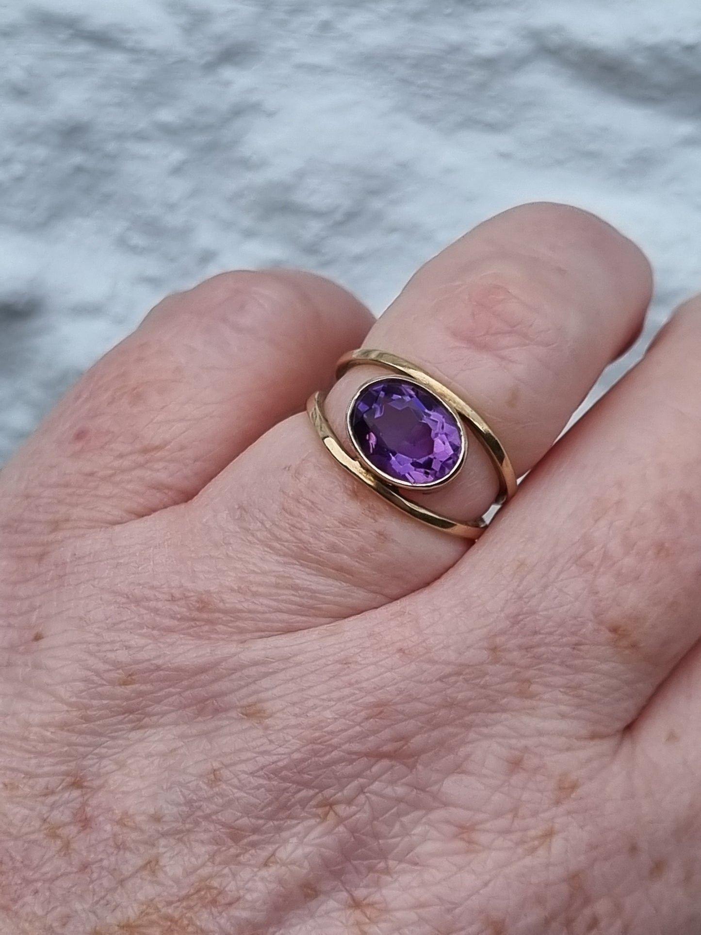 Vintage Amethyst 9ct Gold Ring