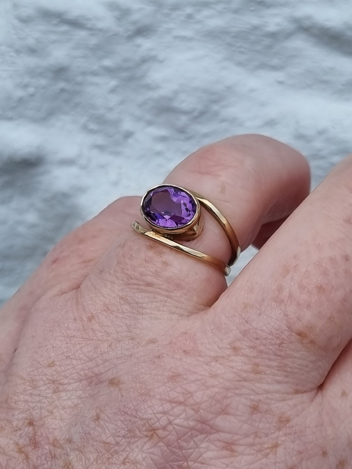 Vintage Amethyst 9ct Gold Ring