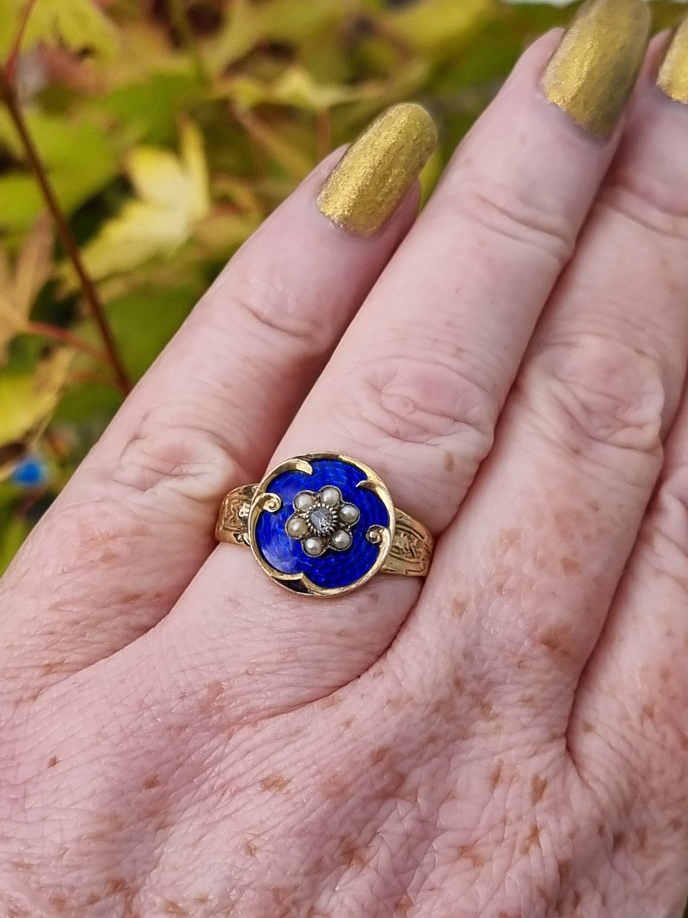 Vintage sales pansy ring